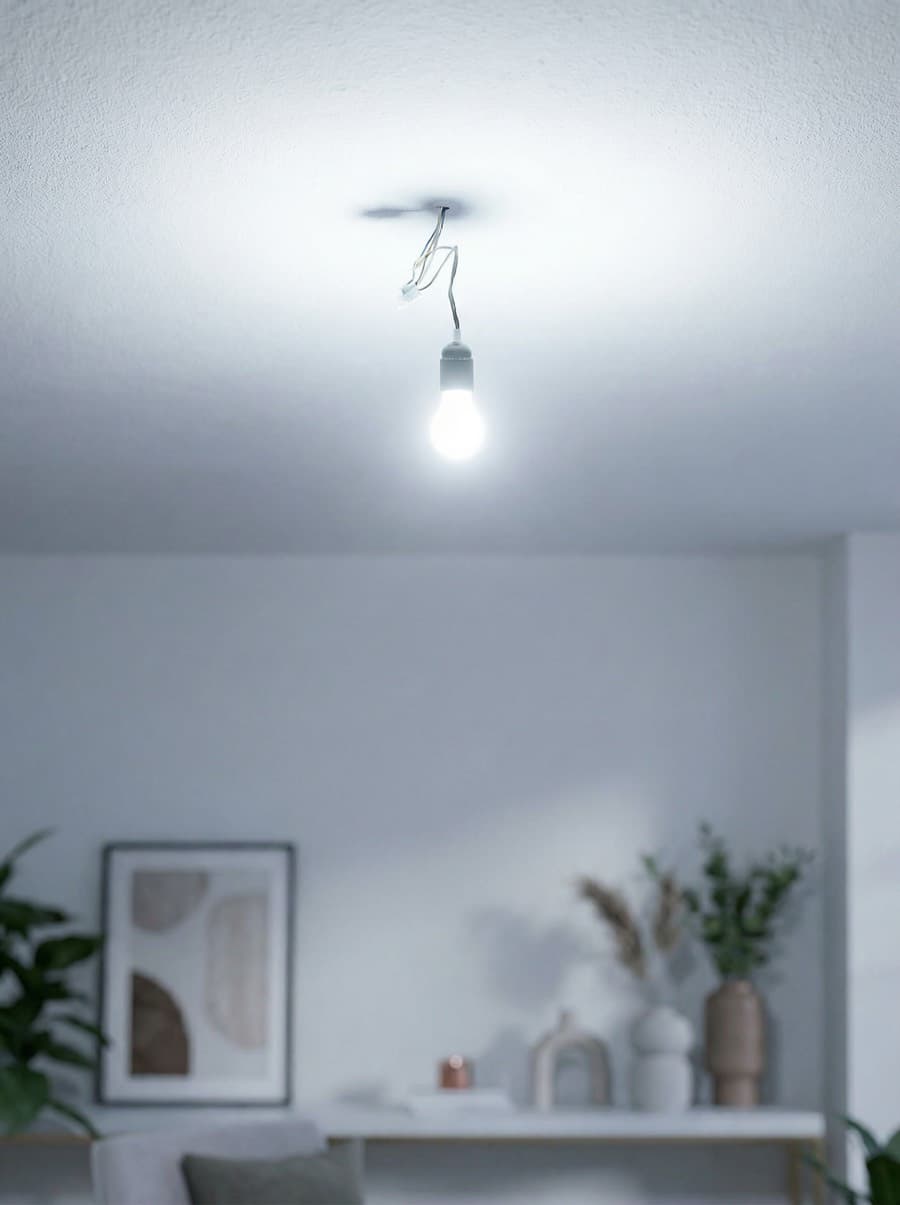 Vorher: nackte Glühbirne